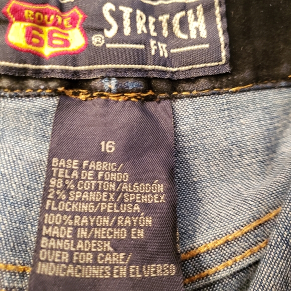 Vintage Route 66 Flocked Velvety Stretch Fit Pant - Picture 8 of 11